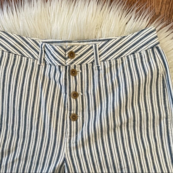 Madewell‎ Emmett wide leg cropped striped pants 31 NWT - Picture 2 of 9